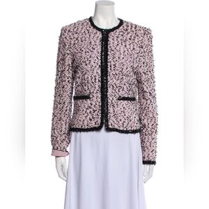Elegant Pink Tweed Blazer